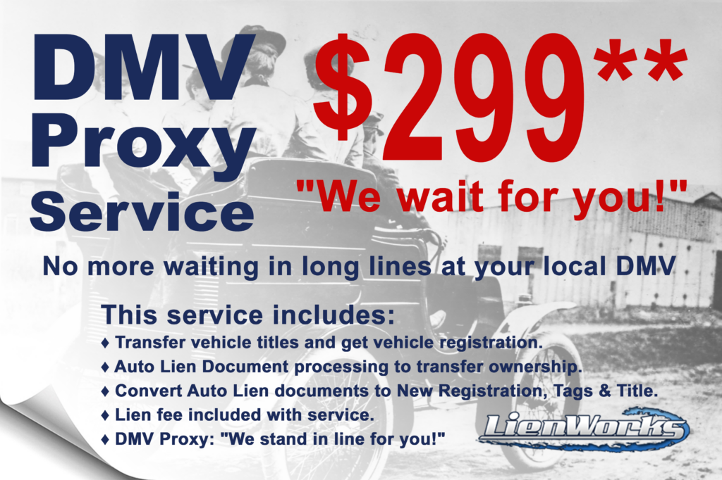 Auto lien sales, lien sale